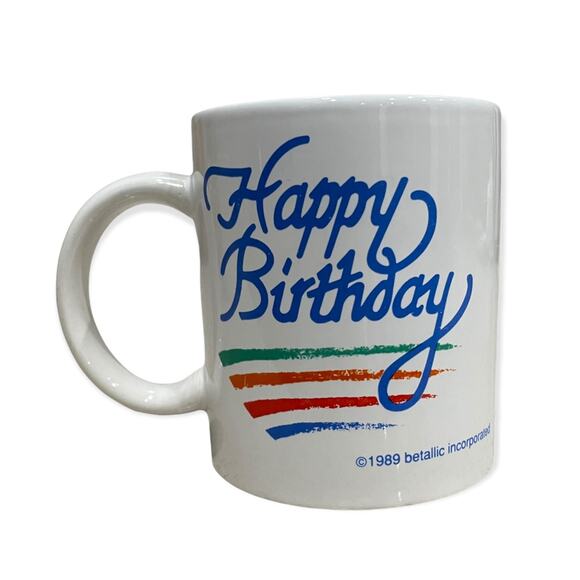 1989 Betallic Inc Happy Birthday Mug - Picture 2 of 4